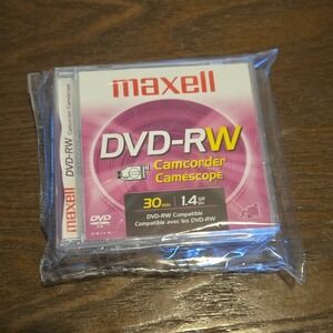 Maxell DVD-RW Camcorder Disc Recordable 30 min 1.4GB Jewel Case (3 Pack)